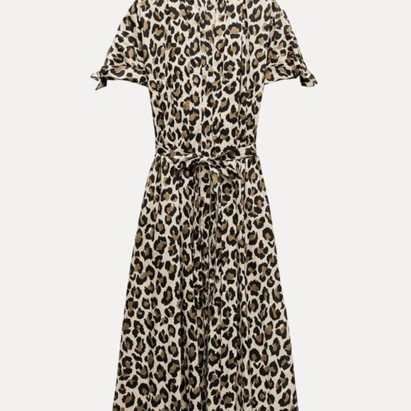 Zara ZW Collection Animal leopard Print Shirt Dress Sz-M - Picture 3 of 9